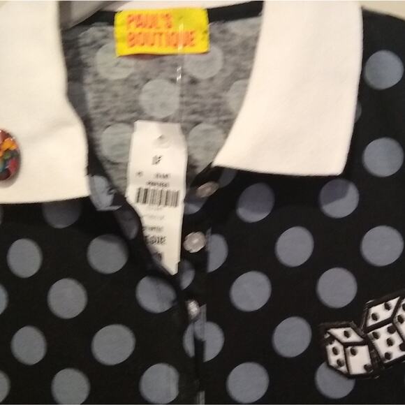 LF Paul's Boutique Polo Shirt Whimsical Polka Dots OS - Picture 5 of 7